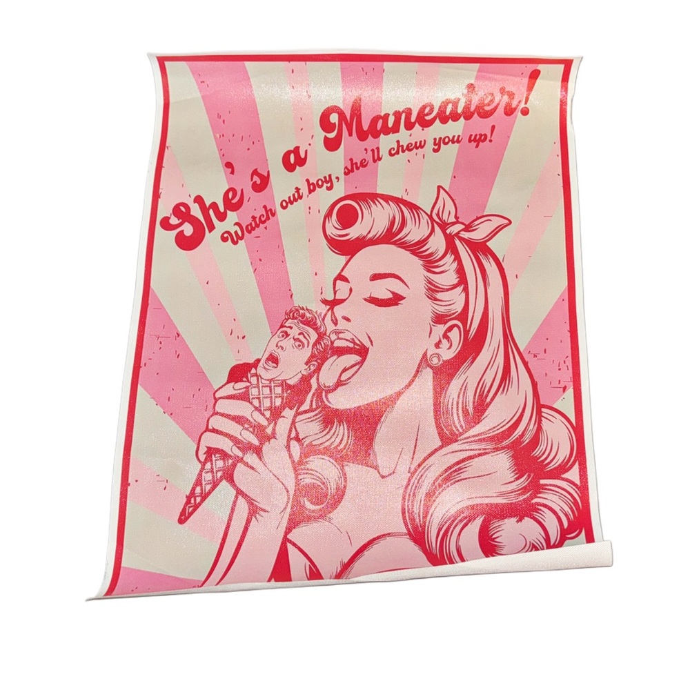 Retro “She’s a Maneater “ Pink & Red Pin Up Girl
Ice Cream Cone Canvas Print - Picture 5 of 12
